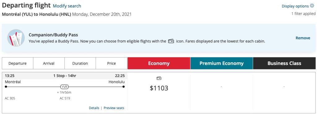 Buddy Pass Yul Hnl Selection En