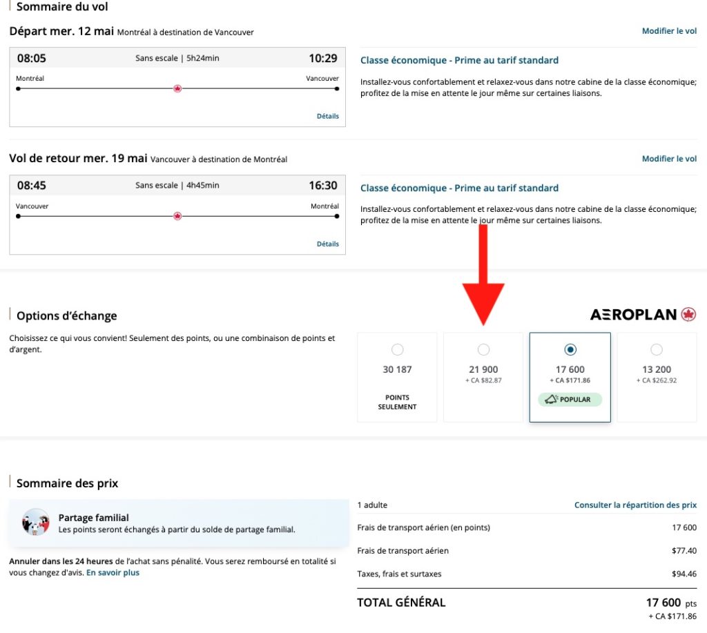 Changement Aeroplan Reservation Fr