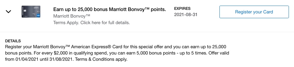 Amex Marriott Bonvoy Offer En