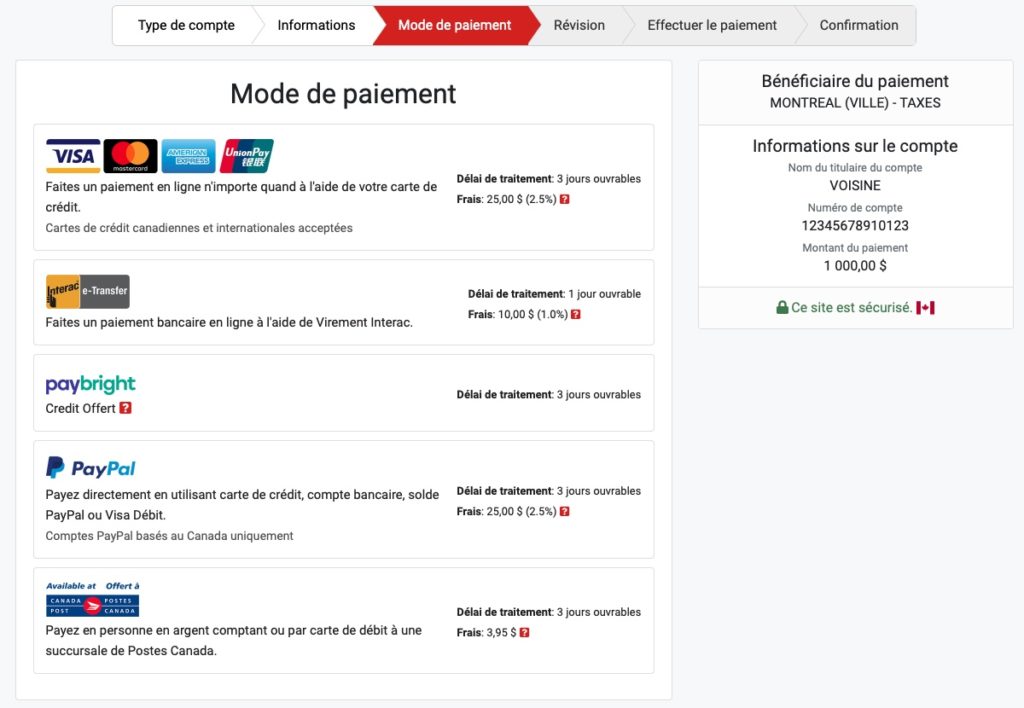 Paysimply Montreal Fr