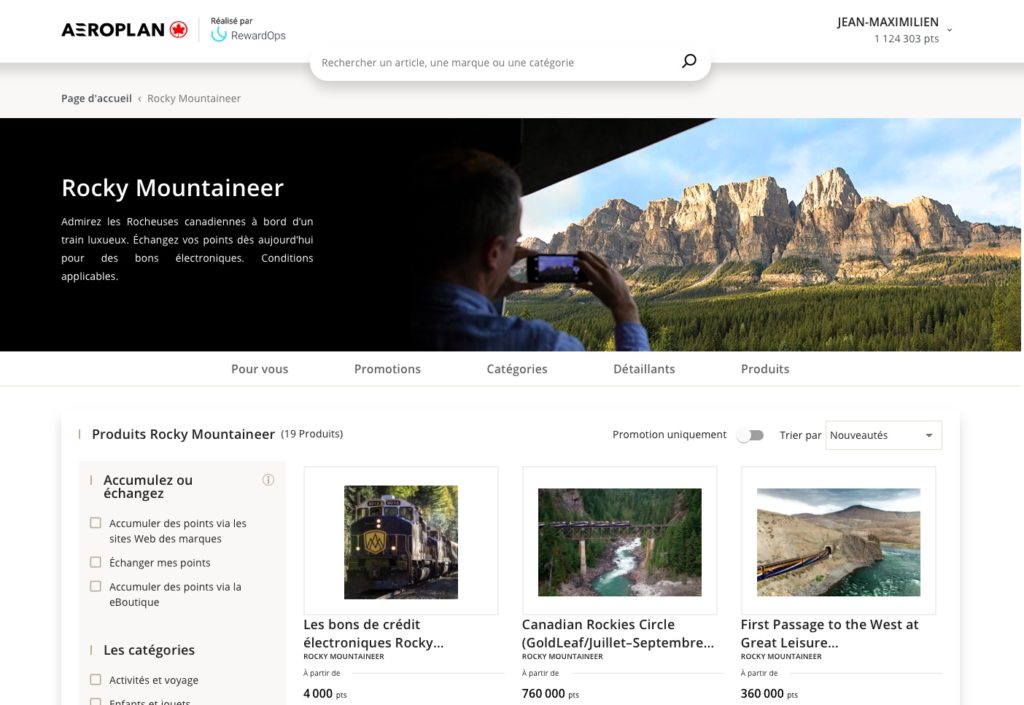 Rockymountaineer Aeroplan Eboutique Fr