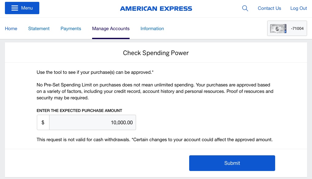 Verifier Pouvoir Achat Amex Fr