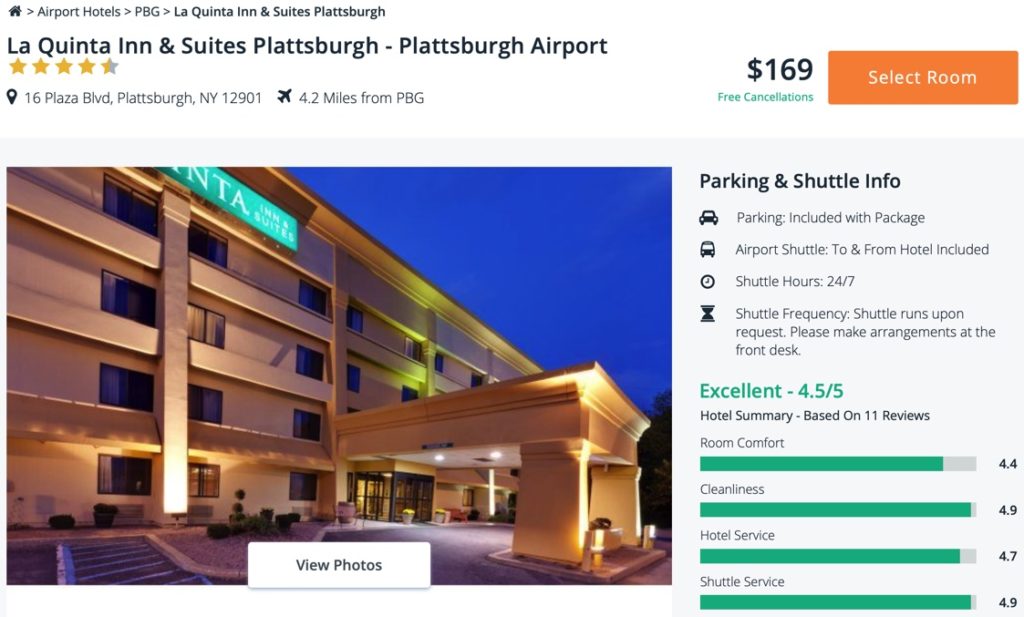 Stationnements d'aéroports