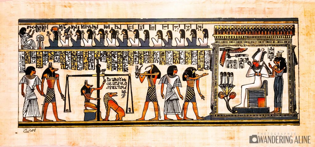 Scène de la pesée de l'âme