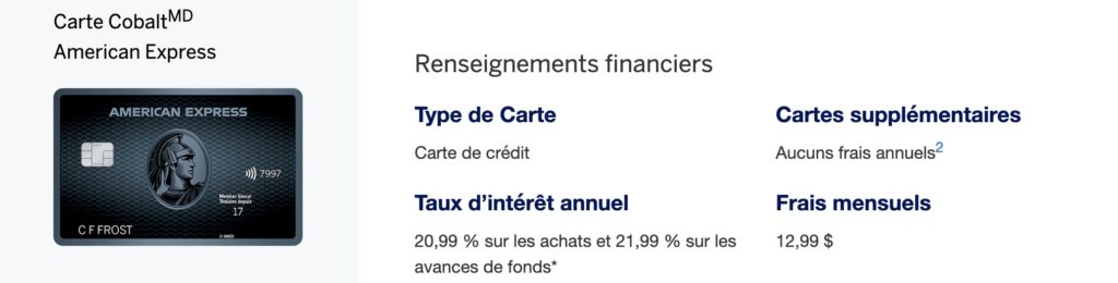 Carte Cobalt American Express Carte De Credit