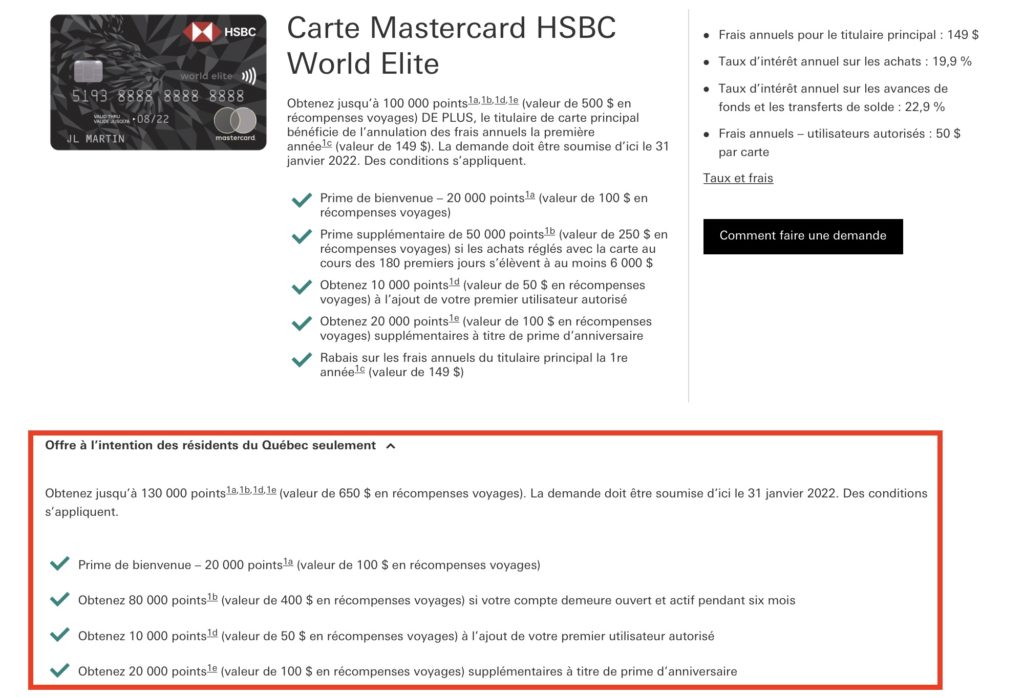 hsbc we qc offer q fr