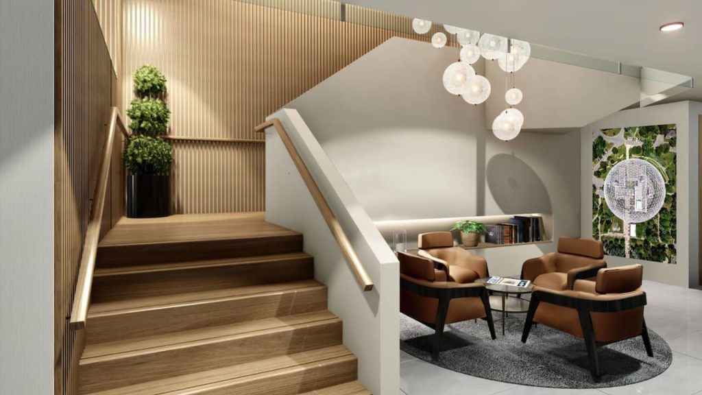 Hyatt Place Montreal Downtown Grand Staircase. X