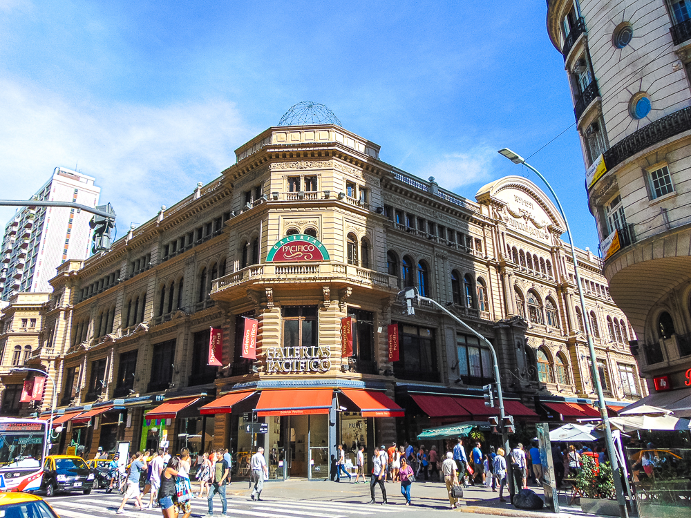 Centre ville facade des Galerias Pacifico