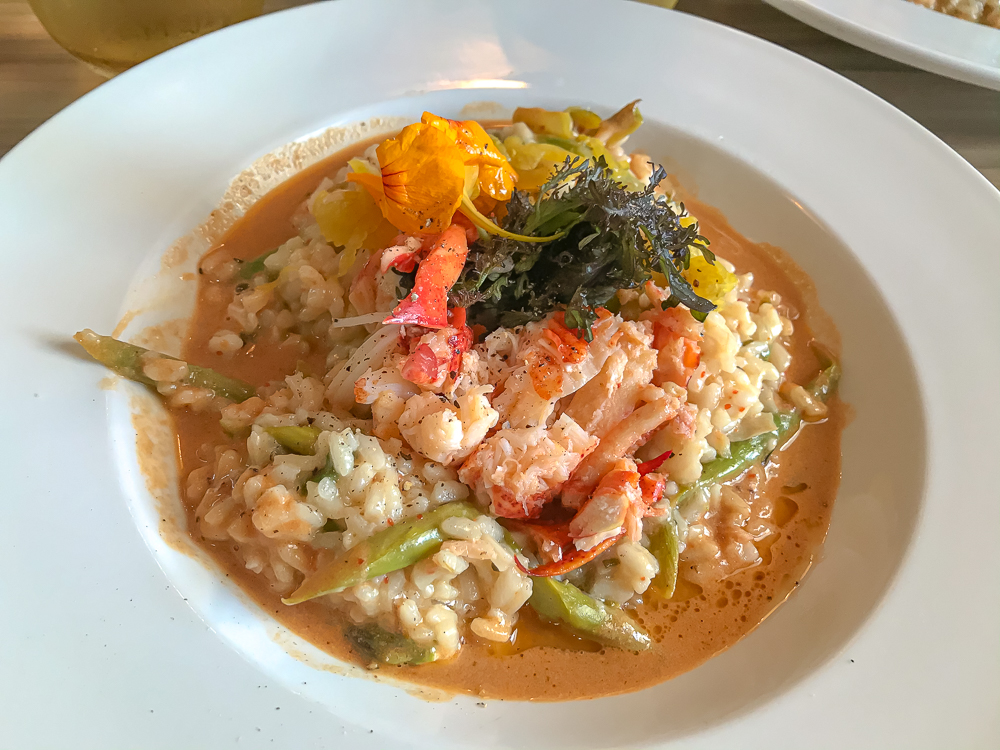 Plat risotto aux homard des Iles de la Madeleine