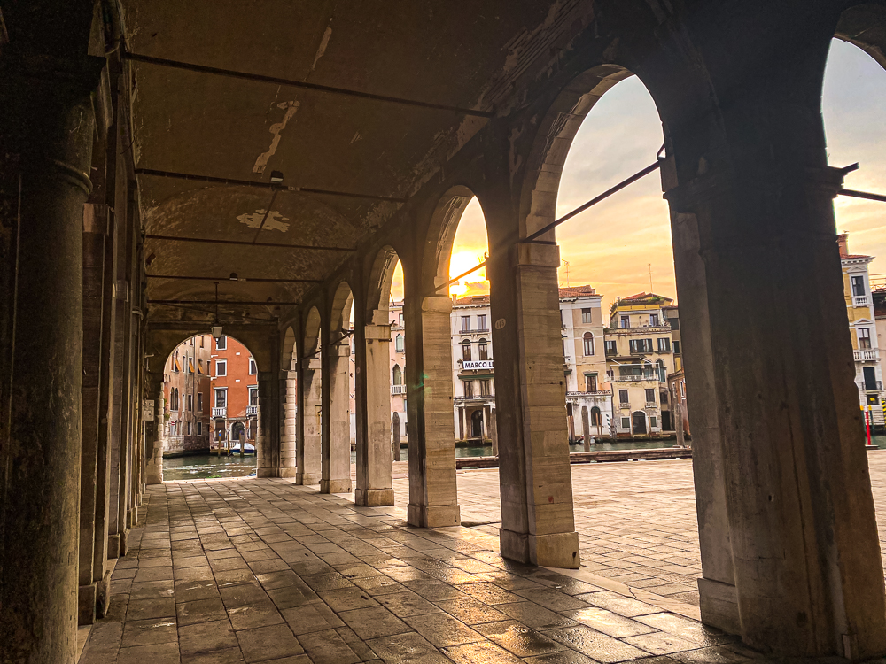 Lever du soleil sur Venise