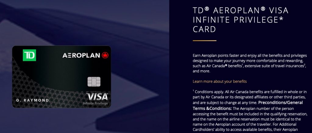 details td visa infinite privilege fr