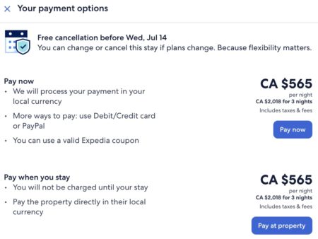 hotel annulable ritz details fr