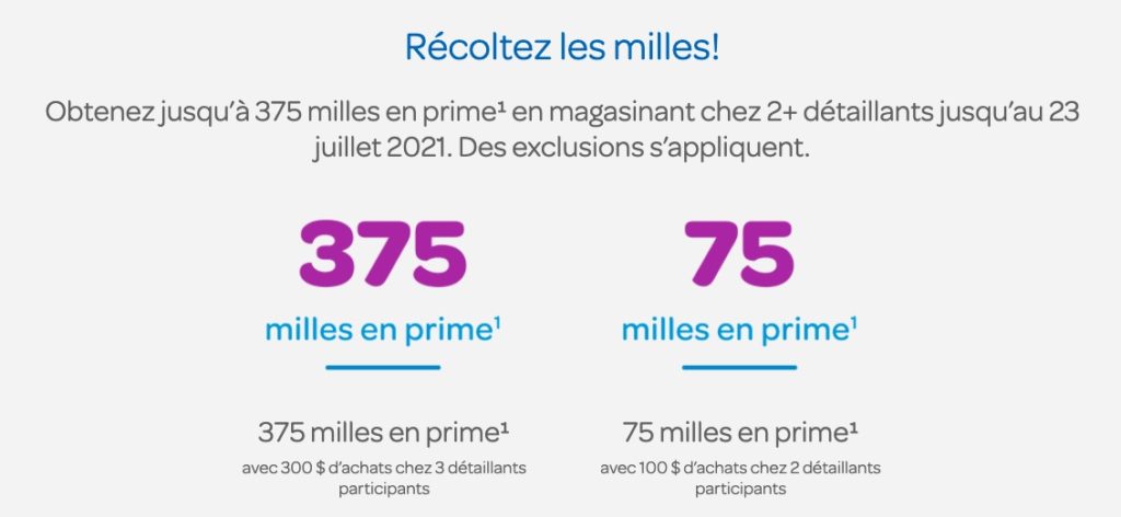 milles en masse air miles fr
