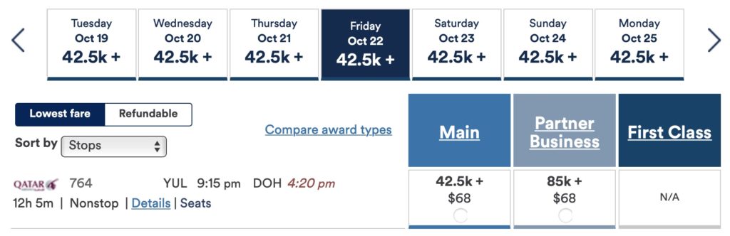 montreal doha qatar airways alaska