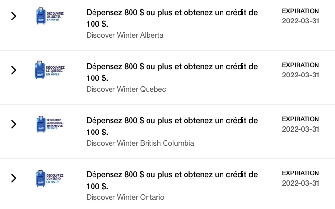 canada amex winter offer