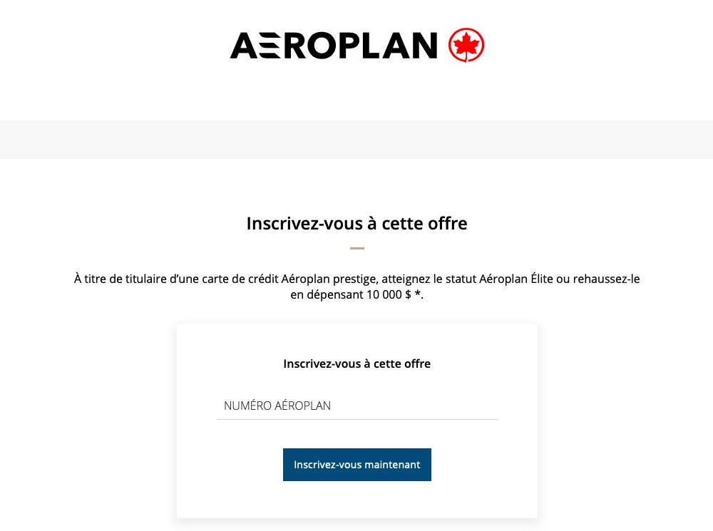 offre statut aeroplan cartes premium fr