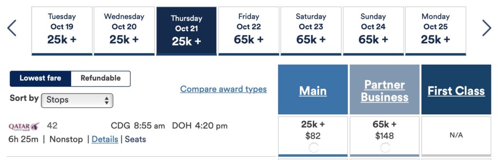 paris doha qatar airways alaska