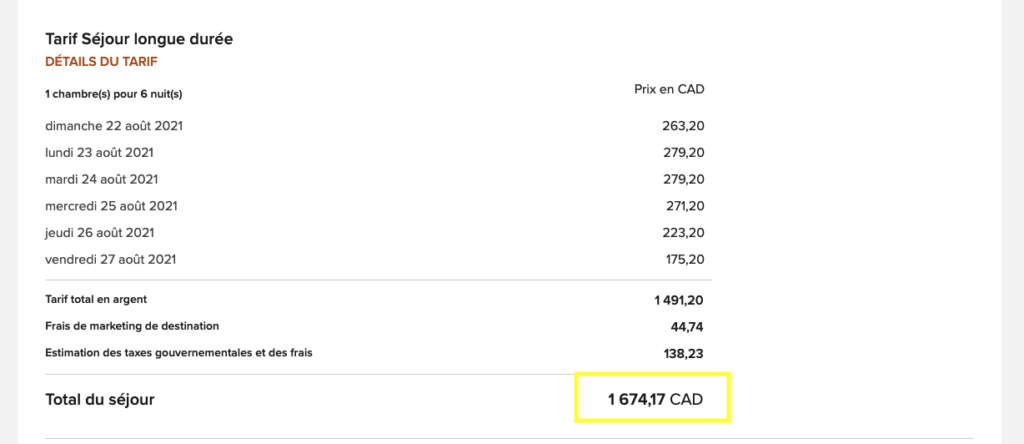 Westin Calgary final en cash