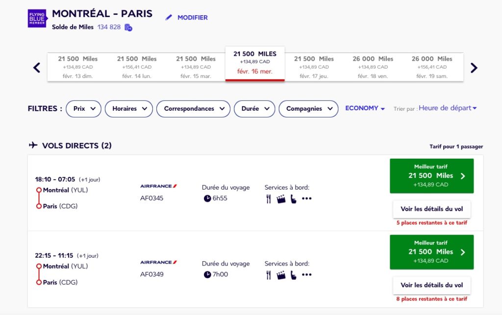 af flying blue yul cdg eco fr