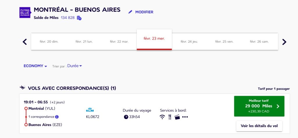 af flying blue yul eze klm fr