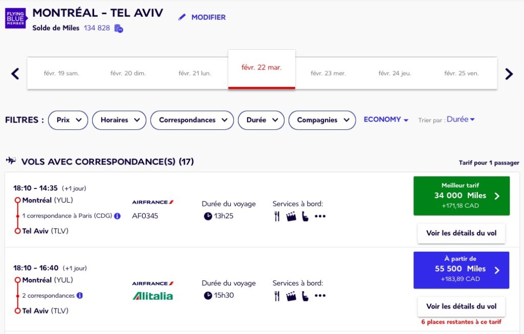 af flying blue yul tlv air france fr