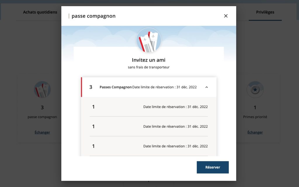 trois passes compagnon aeroplan fr