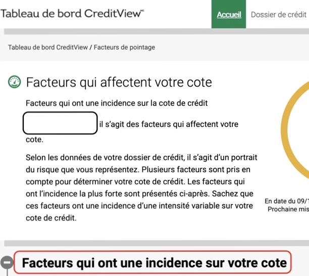 Cote de crédit Desjardins