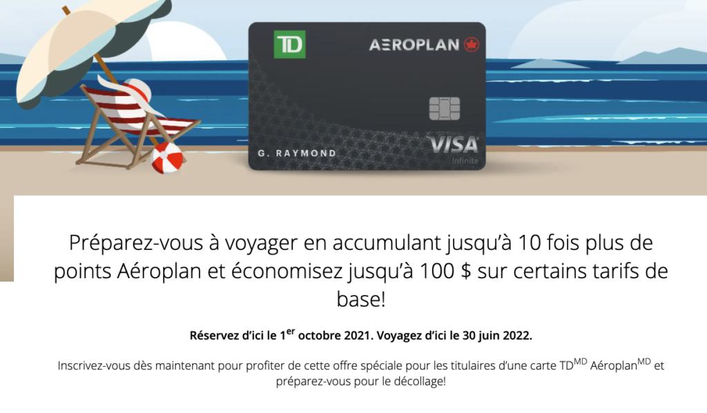 Promotion Air Canada Aeroplan TD