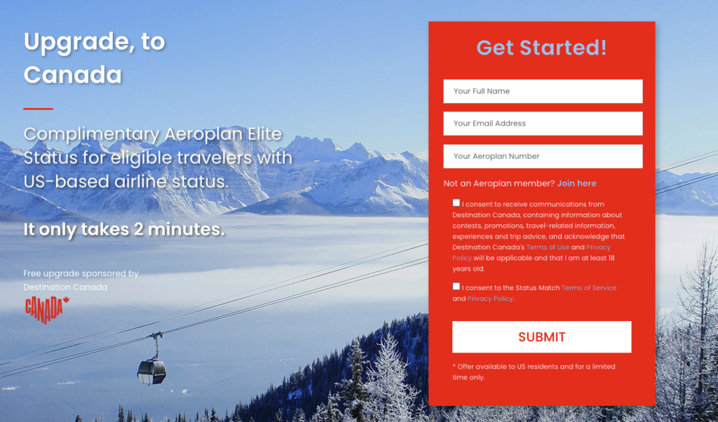 Status match Aeroplan