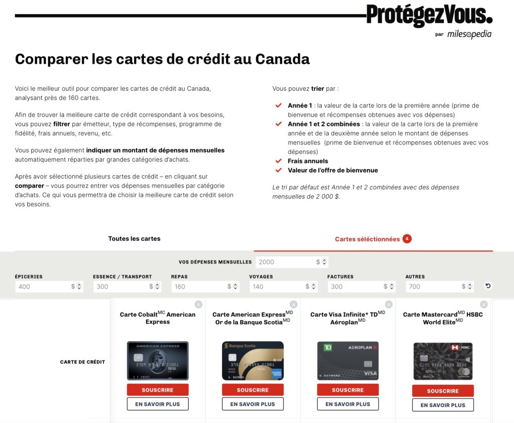 comparateur pv milesopedia