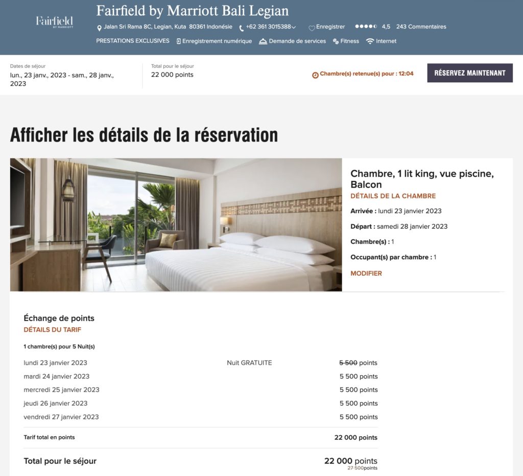Marriott Fairfield Marriott Bali Legian Points Fr