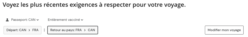 Choice of return journey