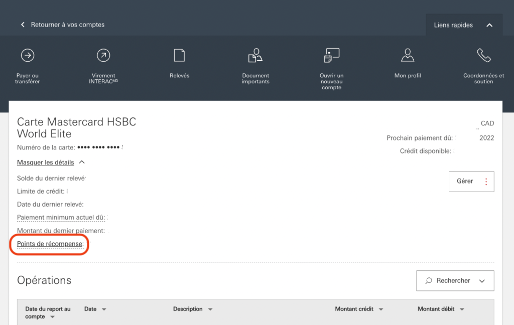 HSBC Rewards comment accéder