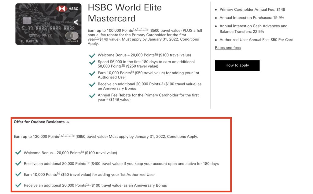 hsbc we qc offer q fr