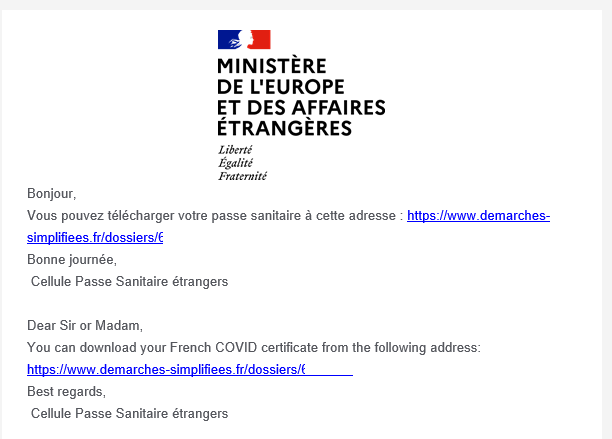 lettre ministere pass