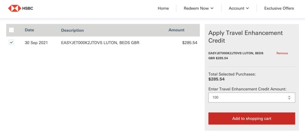 use travel credit hsbc en