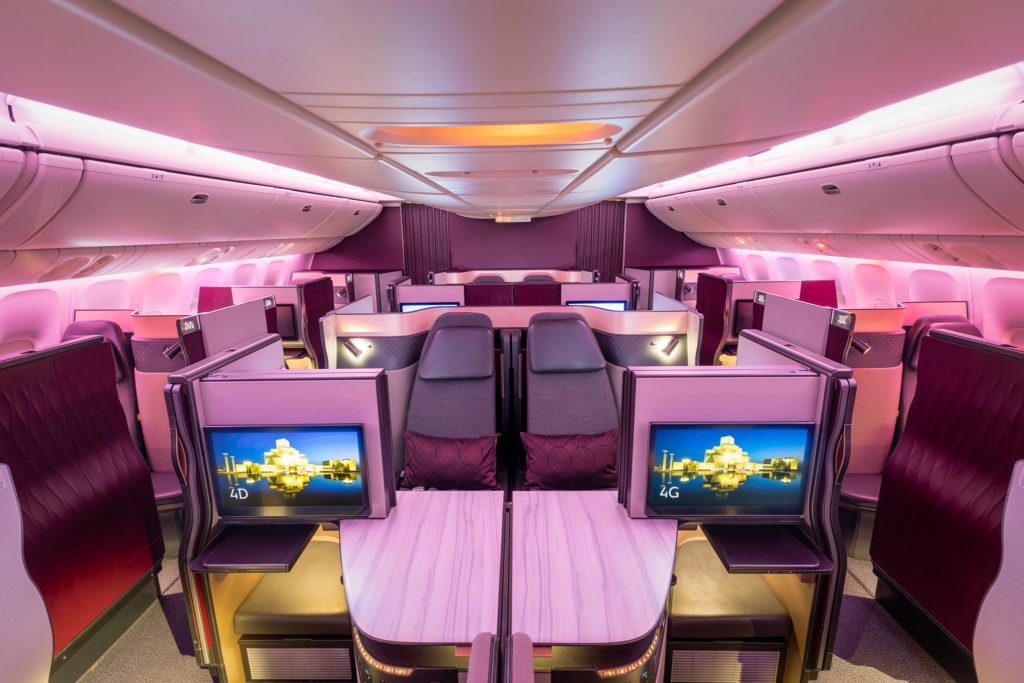 qatar airways qsuite cabine