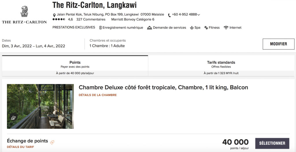Ritz-Carlton Langkawi – Réservation