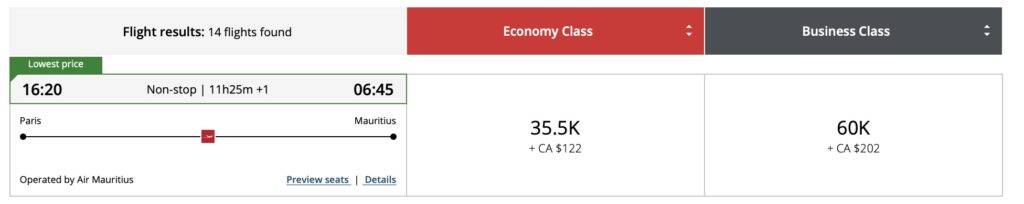 air mauritius cdg mru