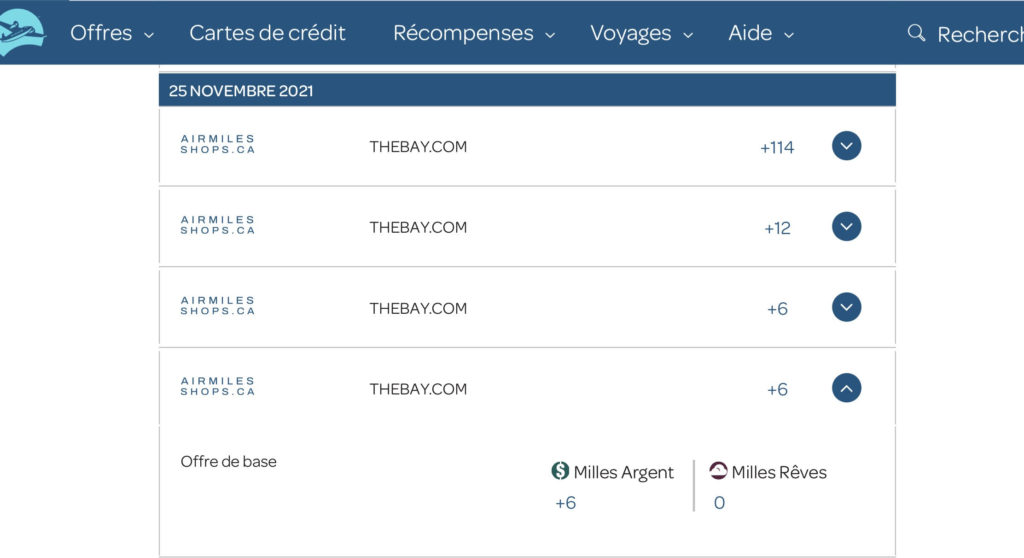 Air miles multiplicateur