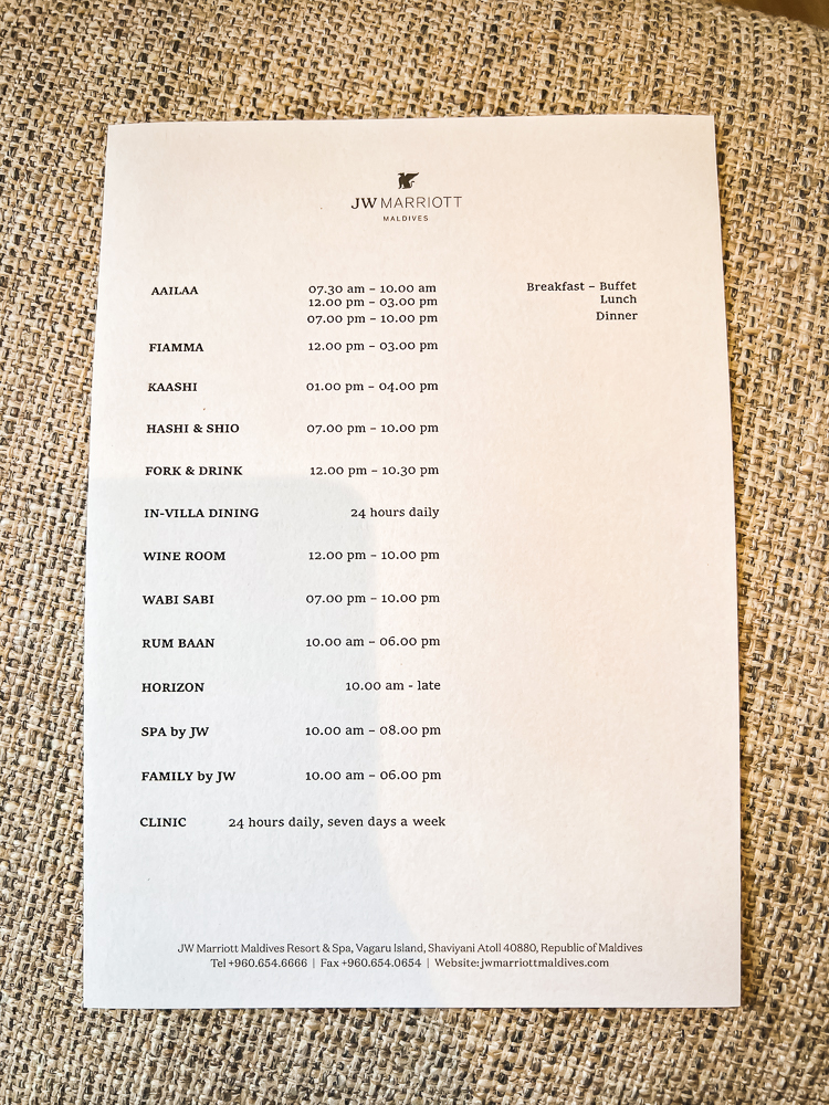 JW Marriott Maldives