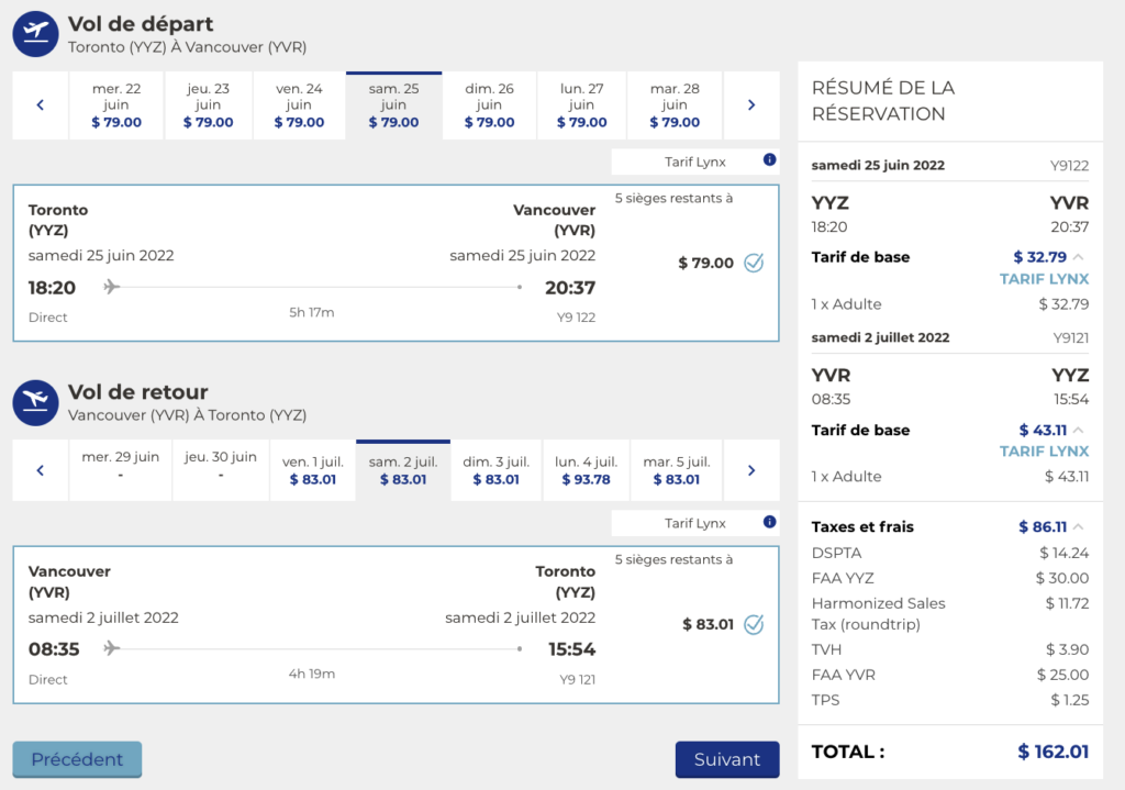 Lynx Air billet adulte