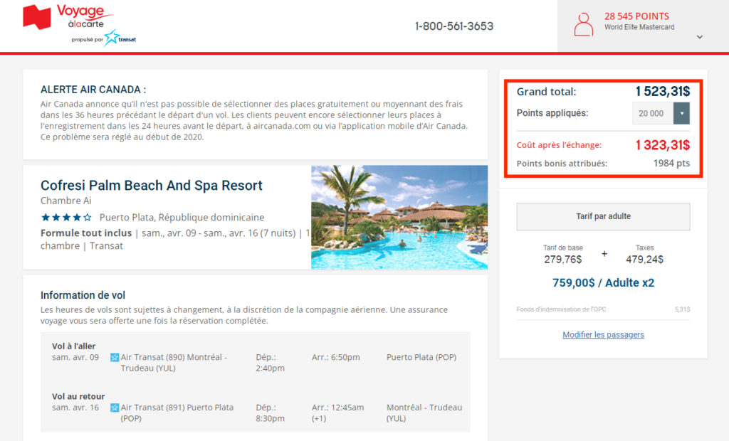 Points BNC Tout inclus