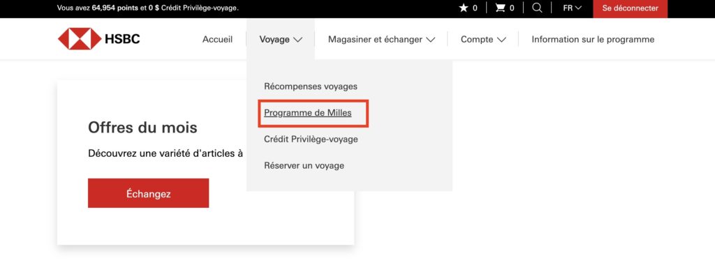 Hsbc Transfert Point Menu Fr