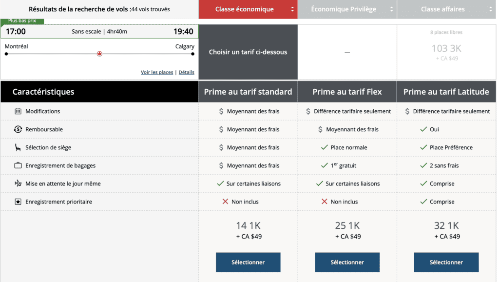 FR Selectionner classe