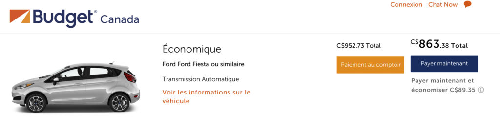 Location de voiture argent