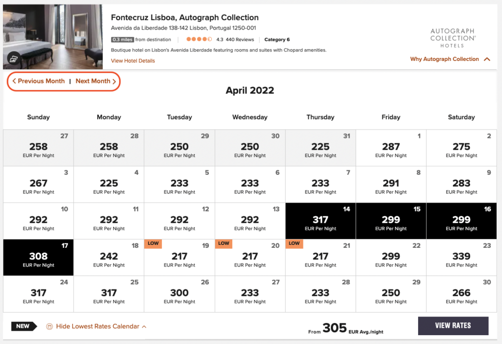 Marriott mois complet recherche
