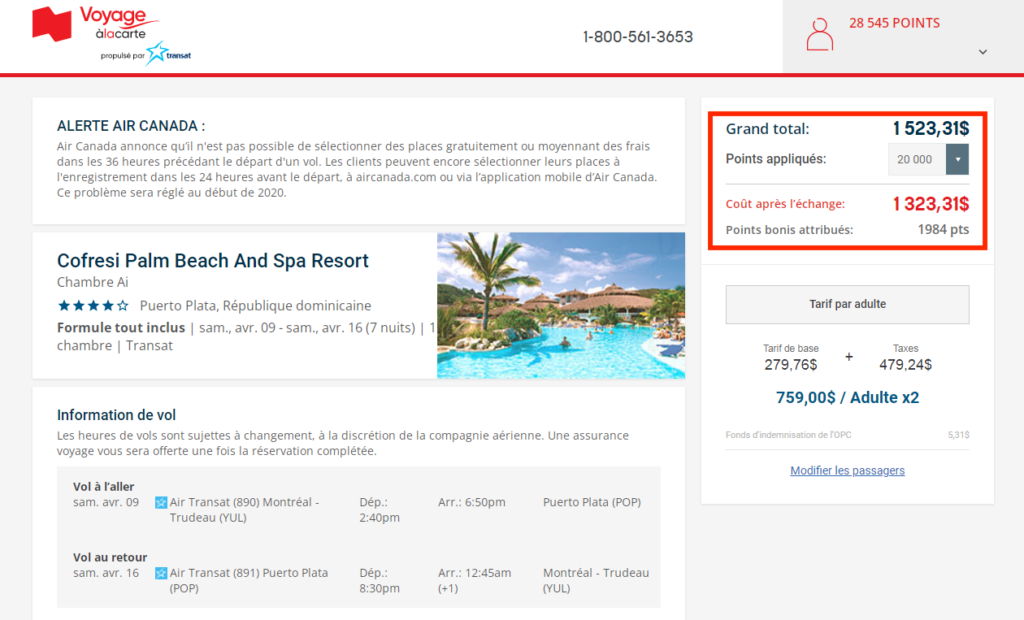 Points BNC Tout inclus