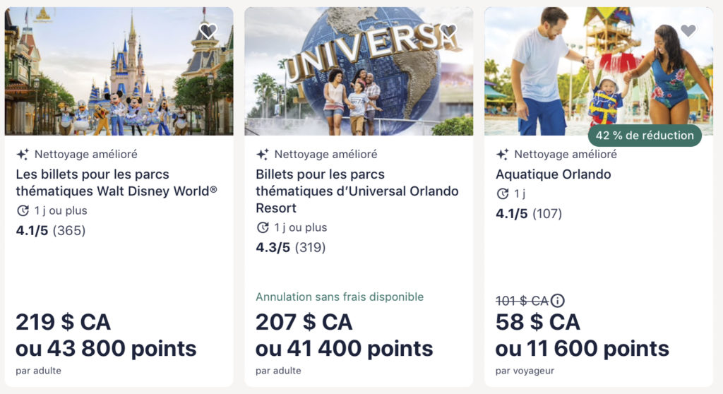 Points Prime TD pour les entrées à Disney World