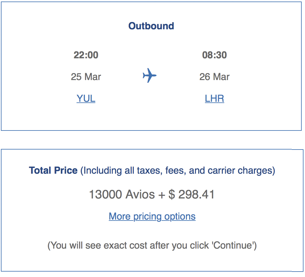 Qatar Avios de British Airways YUL LHR